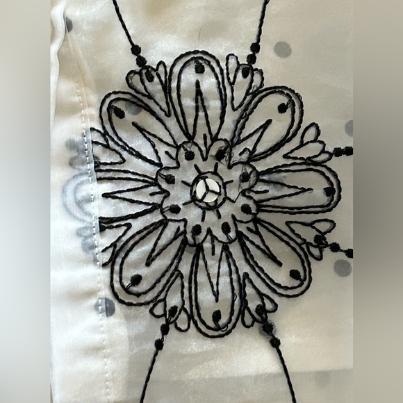 American Girl Pretty Holiday Dress Size 8 black white bow - Picture 2 of 6